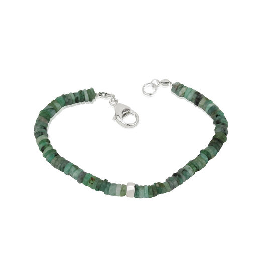 Emerald beaded bracelet by Mounir